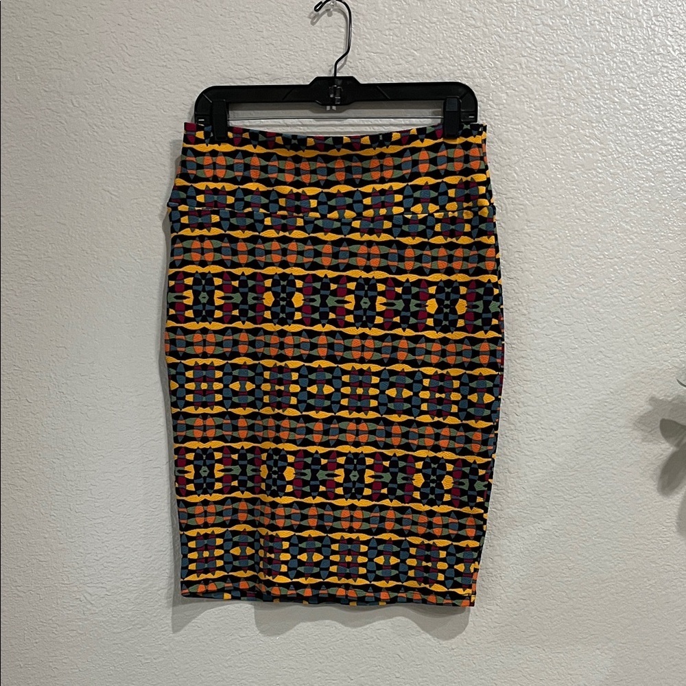LuLaRoe Women’s Cassie Pencil Skirt Womens Sz M Aztec Geometric Shapes TC0414